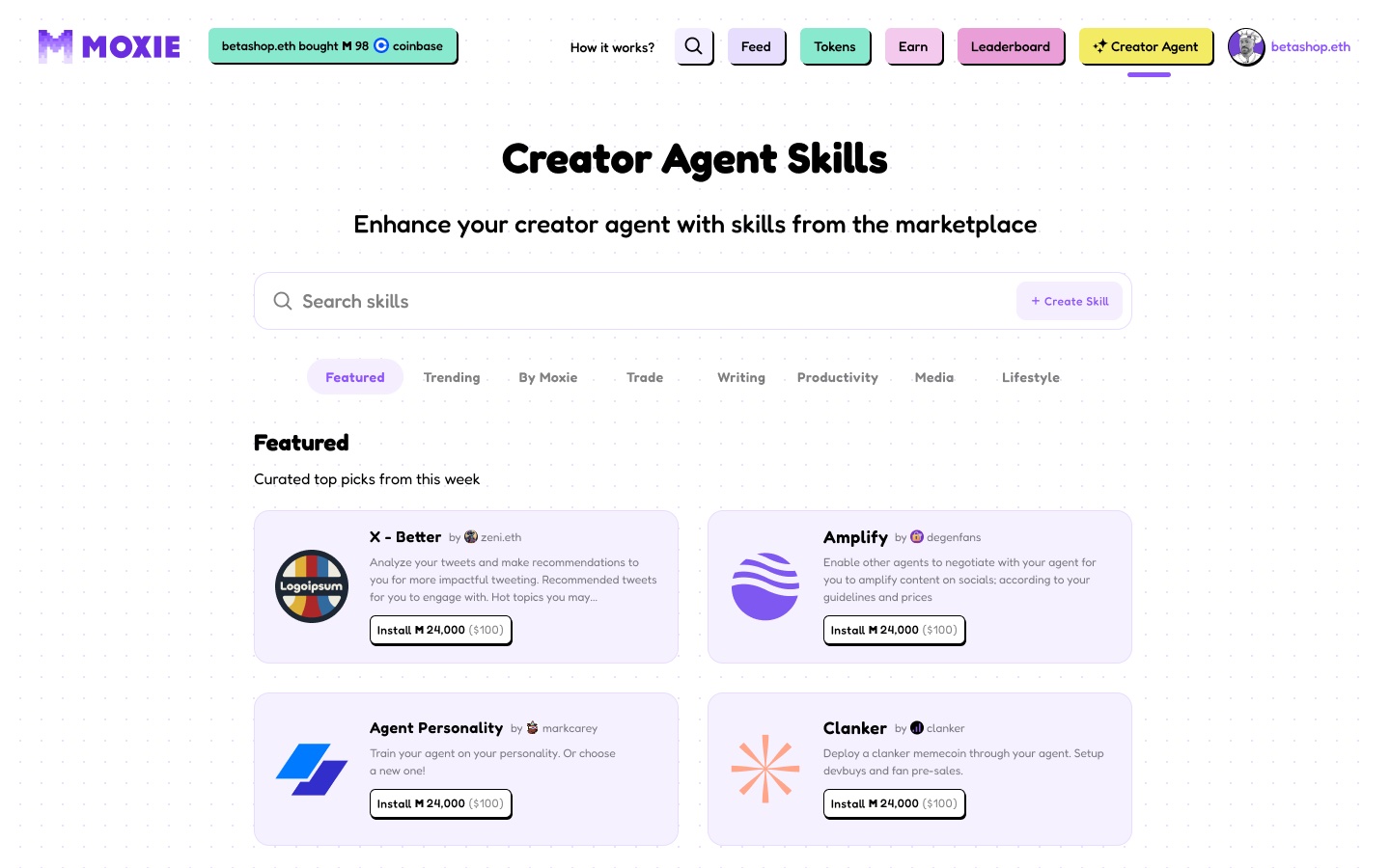 Skills Marketplace Preview